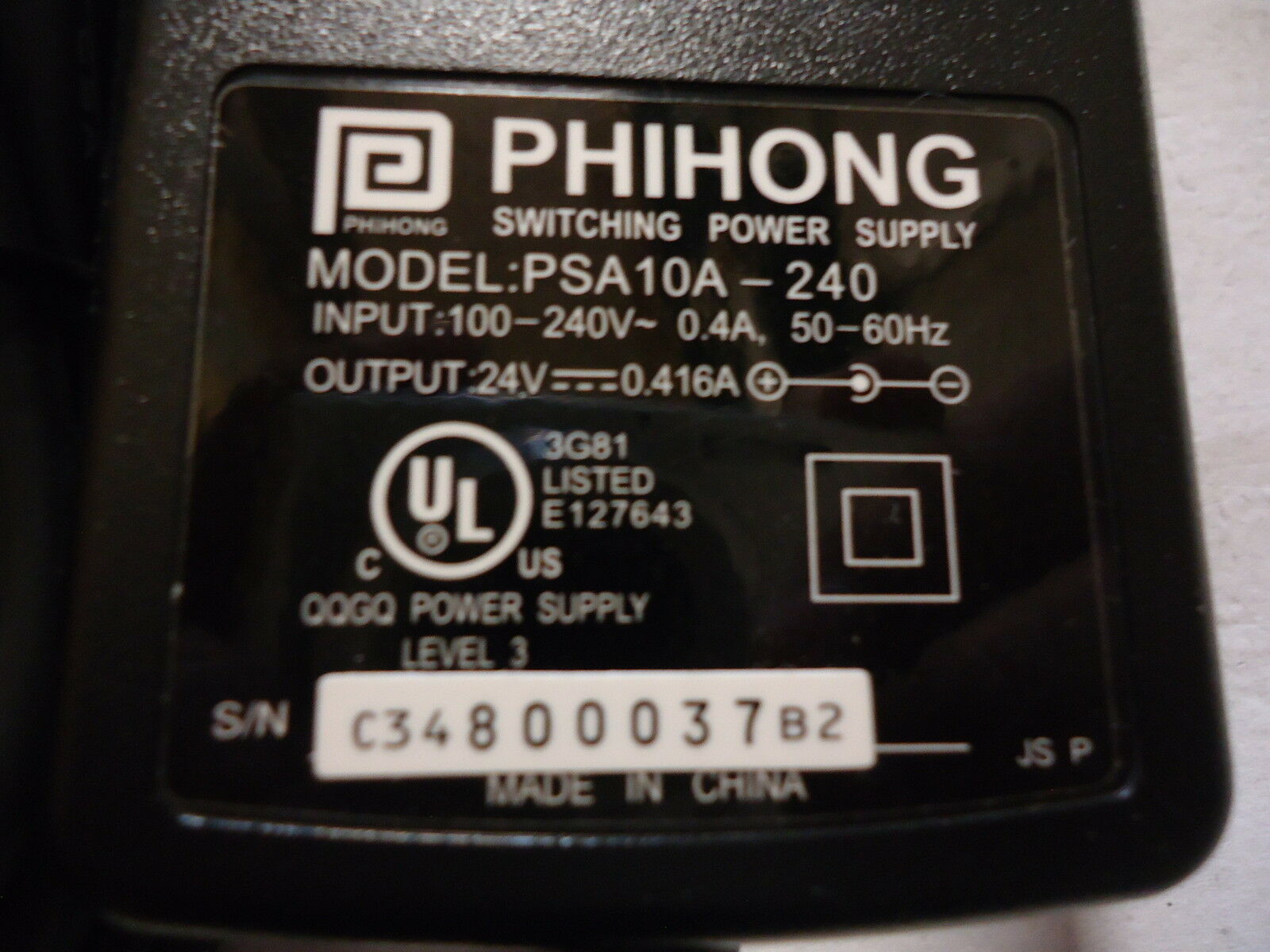 

PSA10A-240 PhiHong Adapter 24VDC 42A 90 to 264 VAC BRAND NEW