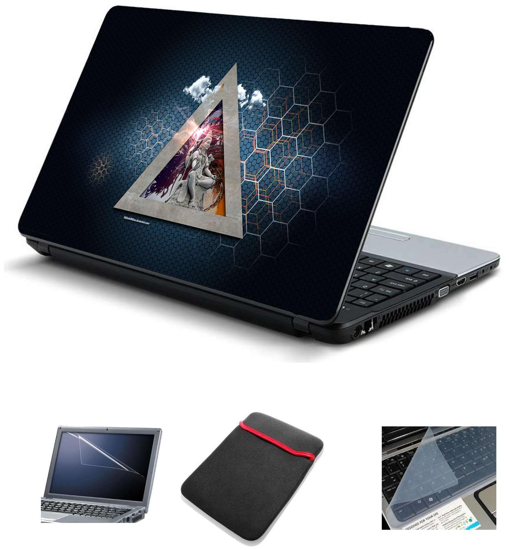 

Psycho Art 4IN1 Laptop Accessories Combo-Laptop Skin 15 6 inch Sticker with Laptop Screen Protector and Laptop KeyGuard for All Laptop-Notebook HQS411
