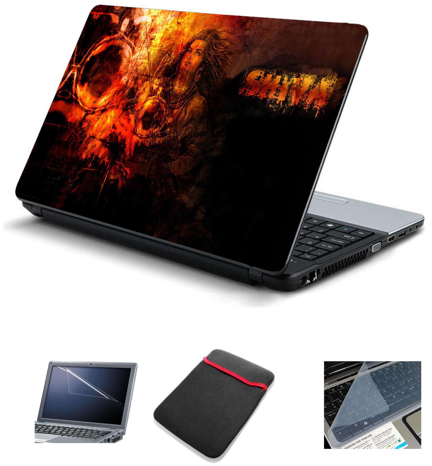 

Psycho Art 4IN1 Laptop Accessories Combo-Laptop Skin 15 6 inch Sticker with Laptop Screen Protector and Laptop KeyGuard for All Laptop-Notebook HQS404
