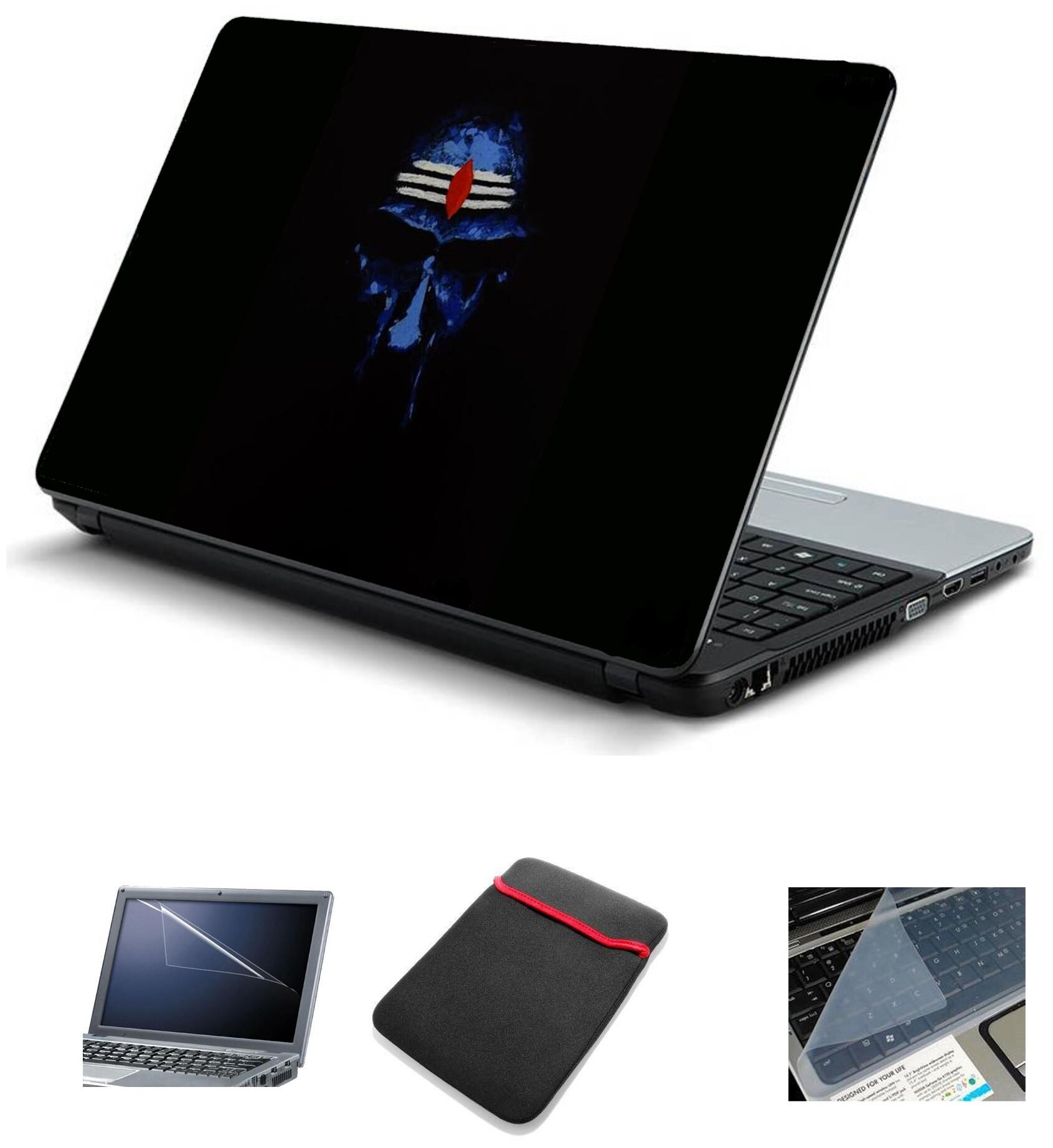 

Psycho Art 4IN1 Laptop Accessories Combo-Laptop Skin 15 6 inch Sticker with Laptop Screen Protector and Laptop KeyGuard for All Laptop-Notebook HQS410