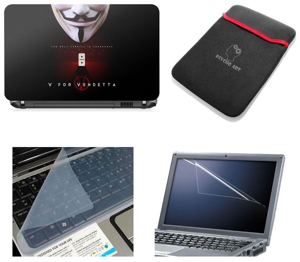 

Psycho Art Laptop Skins with Sleeve Screen Protector and Key Guard for All Laptop 15 6 - Notebook of Dell-lenovo-Acer-HP-Vaio-Asus-Toshiba HQS414