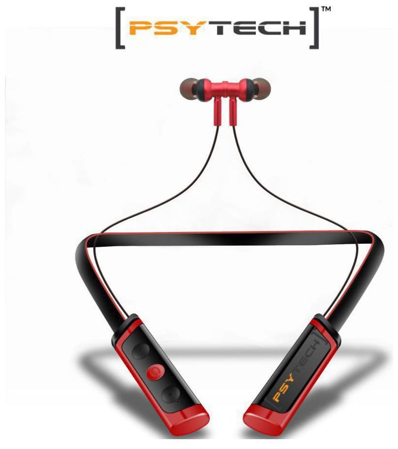 

PSYTECH Active Neckband Heavy Bass In-Ear Bluetooth Headset ( Red )