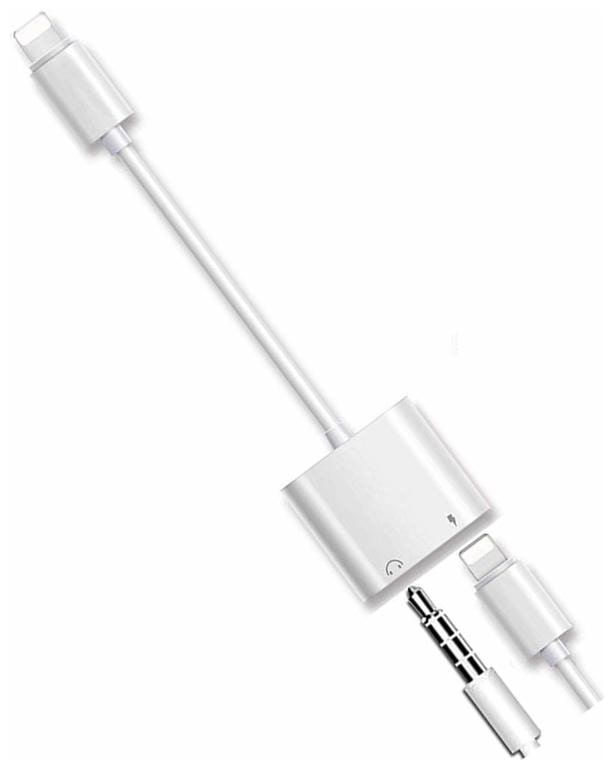 

PUNIX - Lighting to 3 5mm Headphone Jack aux Cable Adapter 2 in 1 Adapter Compatible with iPhone Audio and Charge Adapter (Support iOS 11 iOS12)