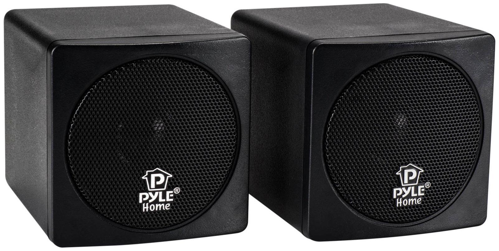 

Pyle PCB3BK 3 100 Watt Mini Cube Speaker Pair Black
