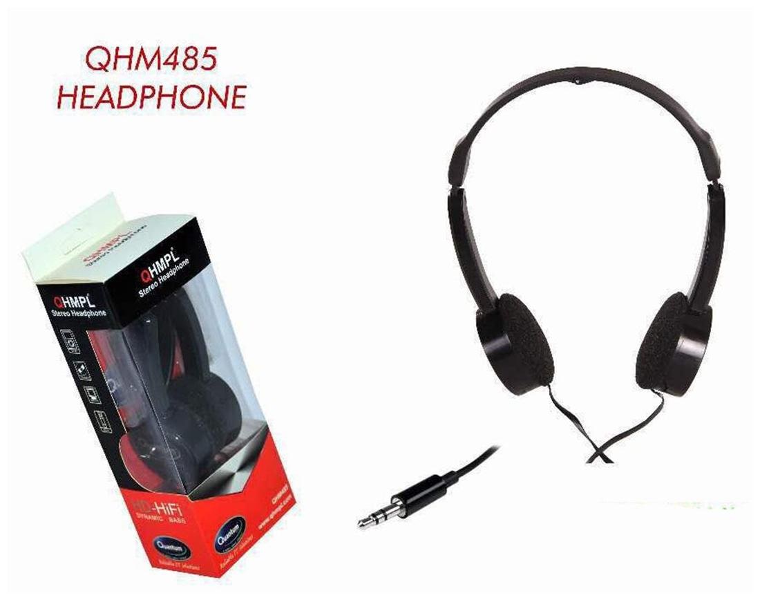 Quantum Hi Tech QHM485 On The Ear Foldable Design Stereo Headphone Black