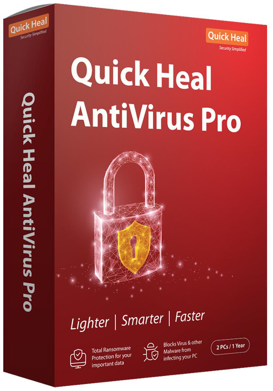 

Quick Heal Anti Virus Pro ( 2 PC 1 yr )