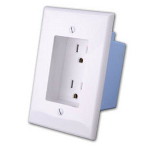 

Rapid Link Power Recessed AC Outlet White Wall Plate