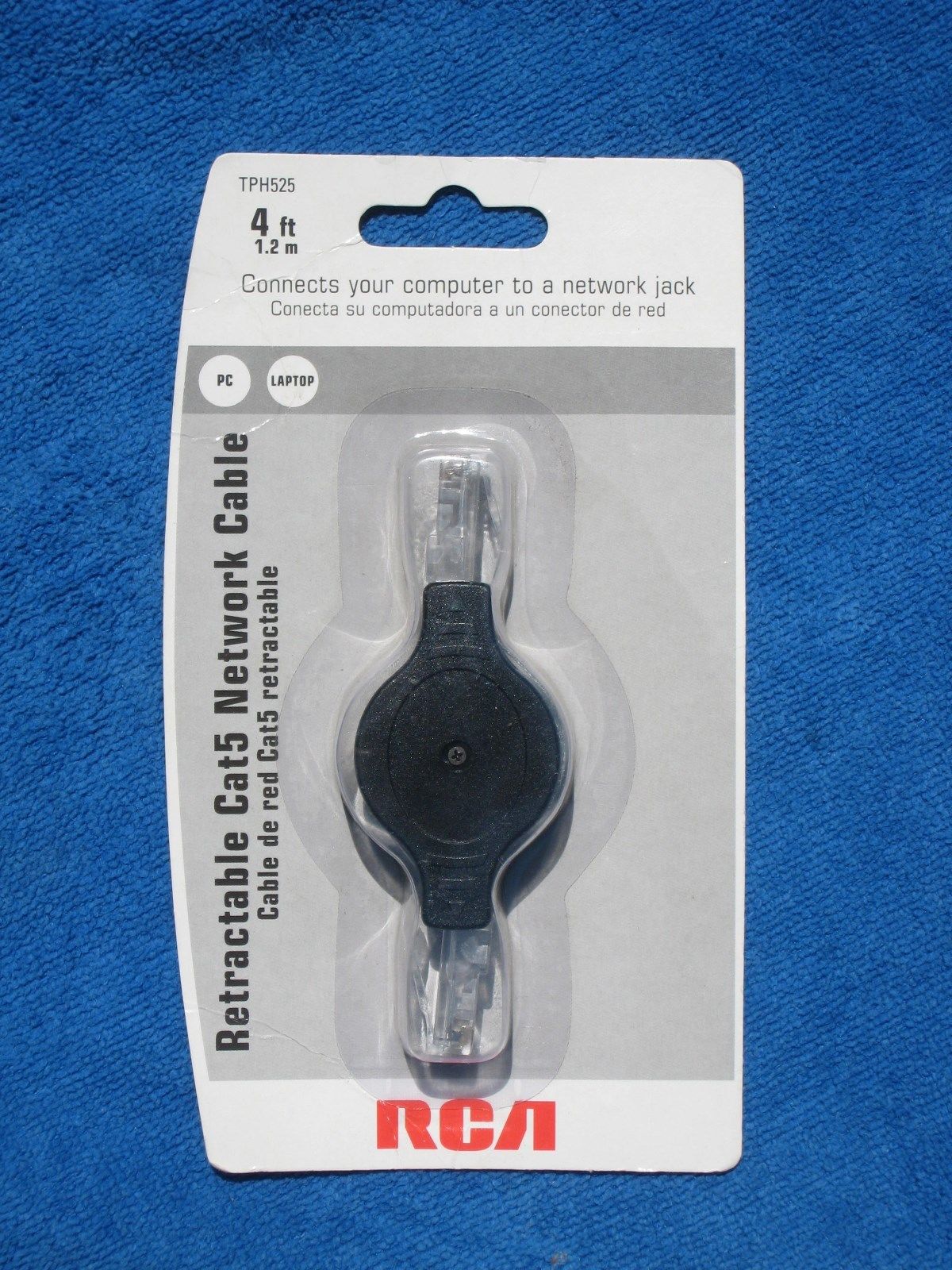 

RCA TPH525 4ft Retractable Cat 5 Network Cable New