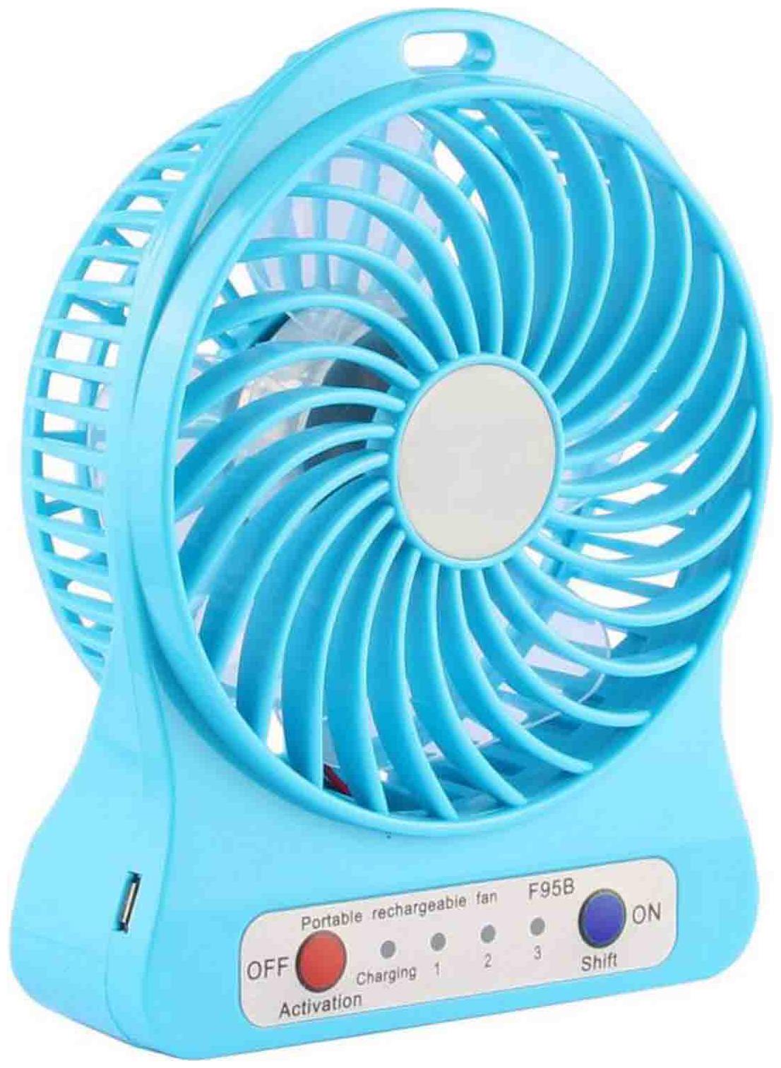 Rechargeable Mini Portable Usb Fan Pack of 1, Multicolor