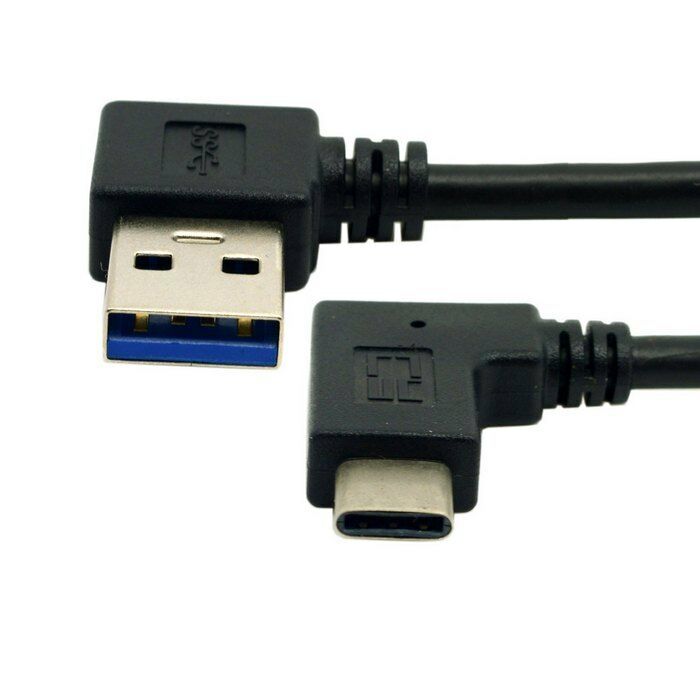 

Reversible USB 3 1 USB-C Angled to 90 Degree Left Angled Male Data Cable