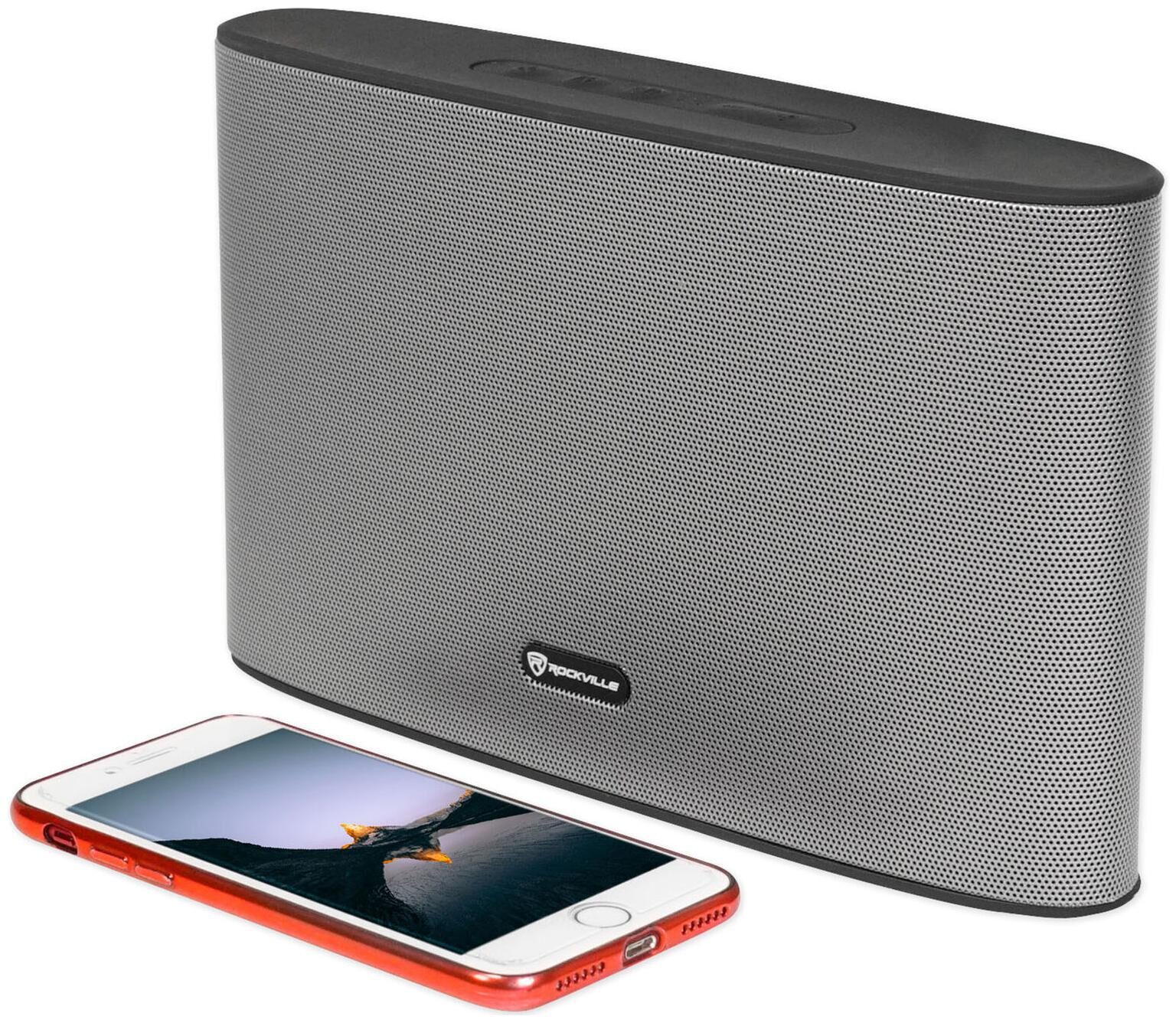

Rockville RockWave Rechargeable Portable Slim Bluetooth Speaker w USB TF FM