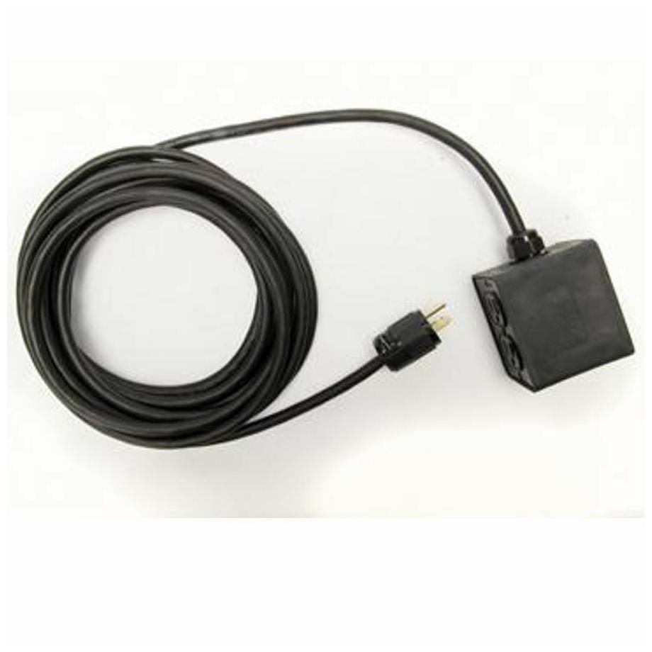 

Rubber Quad Duplex Box w 4 AC Outlets - 3 12 3 Hardwired Power Cable USAMade