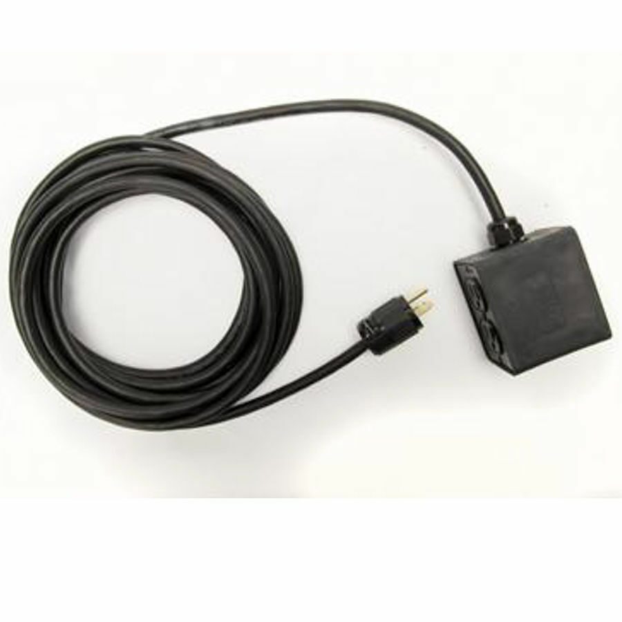 

RubberQuad Duplex Box w 4 AC Outlets - 6 12 3 Hardwired Power Cable USAMade