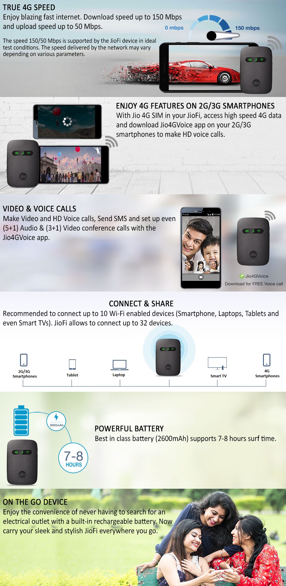 Buy Jio JMR540 150 mbps 4G Router Online at Low Prices in India