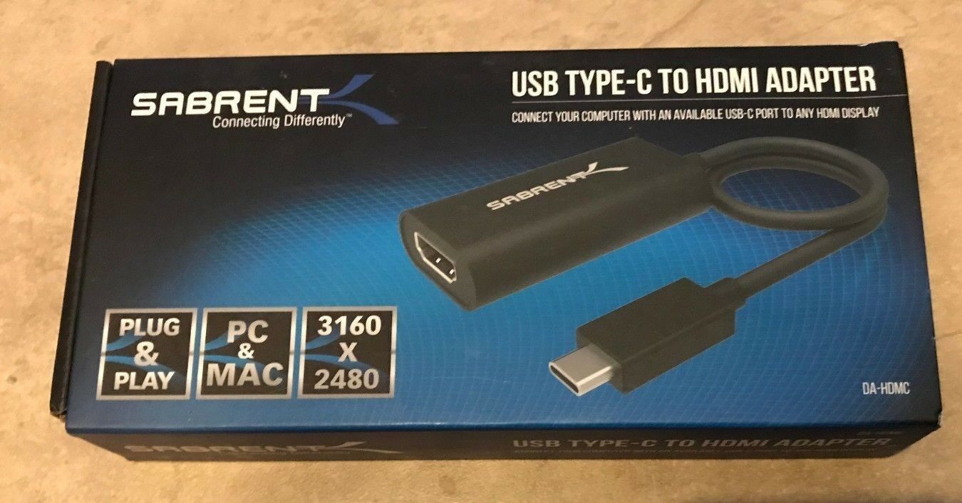 

Sabrent USB-C USB Type C to HDMI Adapter DA-HDMC NEW in box PC Mac