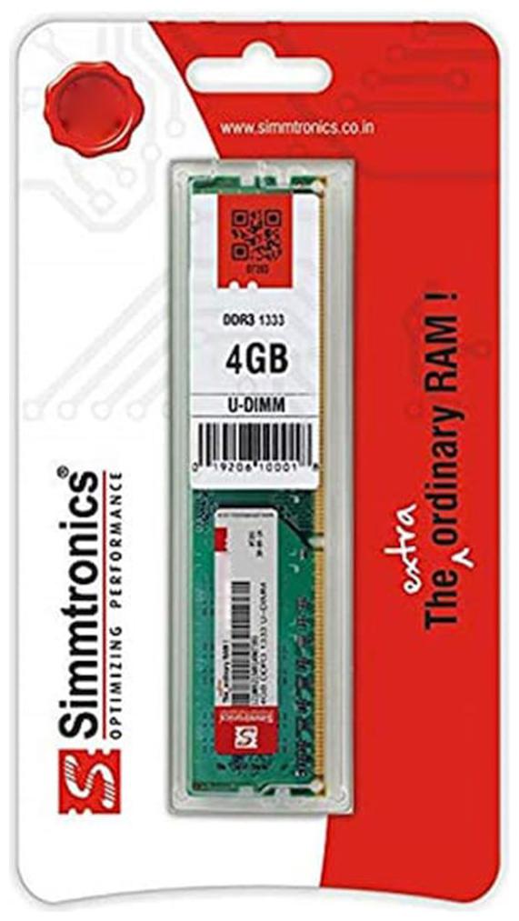 

Simmtronics 4 gb Ddr3 RAM for Pc