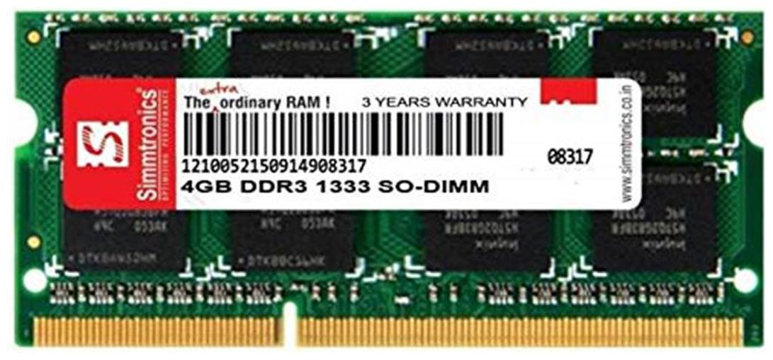 

Simmtronics 4 gb Ddr3 RAM for Laptop