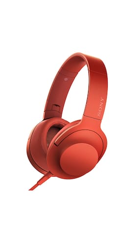 Sony MDR-100AAP Wired Over Ear Headphone (Red)