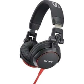 Sony MDR-V55 Over Ear Wired Headphones (Black & Red)