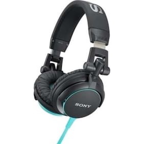 Sony MDR-V55 Over Ear Wired Headphones (Black & Blue)