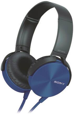 Sony MDR-XB450 Extra Bass Over Ear Wired Headphones (Blue)