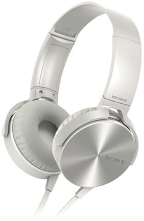Sony MDR-XB450 Extra Bass Over Ear Wired Headphones (White)