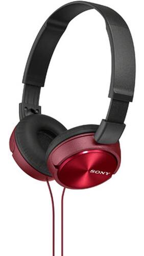 Sony MDR-ZX310 Wired Headphones (Black & Red)