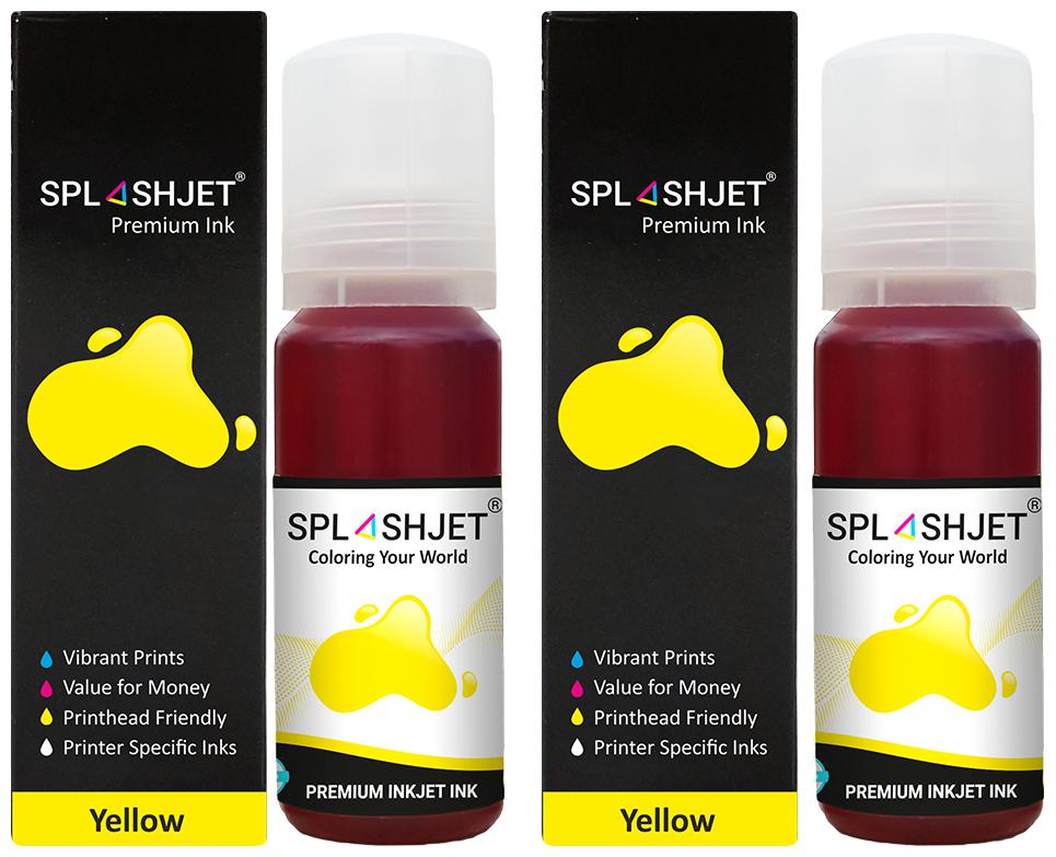 

Splashjet T003 Refill Ink for Epson L3110 L3150 L3116 L3115 L1110 L3151 L3152 L3156 L5190 Printer Ink Bottle (Yellow - 70g x 2 Bottle) - PA1350