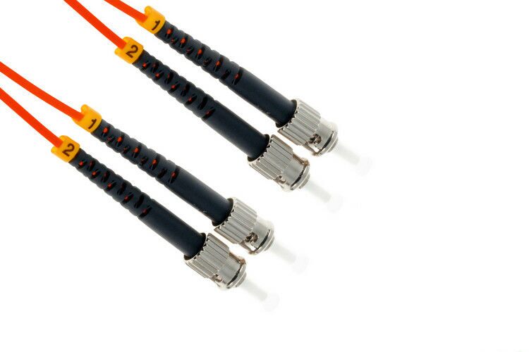 

ST to ST Multimode Duplex 62 5 125 OM1 Fiber Patch Cable 3 Meters Lifetime Wty