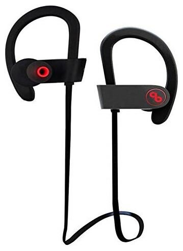 

standard sales QC-10 Jogger Sports Bluetooth Headset Wireless 4 1 In Ear Handfree Stereo Headphone with Mic Noise Cancellation In-Ear Bluetooth Headset ( Black )
