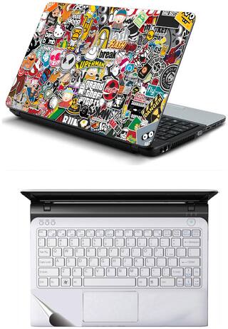 Buy Sticker Bomb Laptop Skin With Palmrest Skin For All Laptop Notebook Pack Of 2 Online At Low Prices In India Paytmmall Com