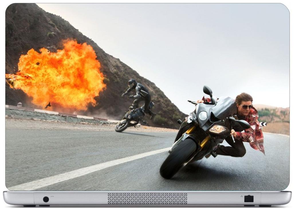 

Sticker Studio Mission imposbile Laptop Skin Sticker (PVC Vinyl Size- 38 1 cm (15 inch) x 25 4 cm (10 inch))
