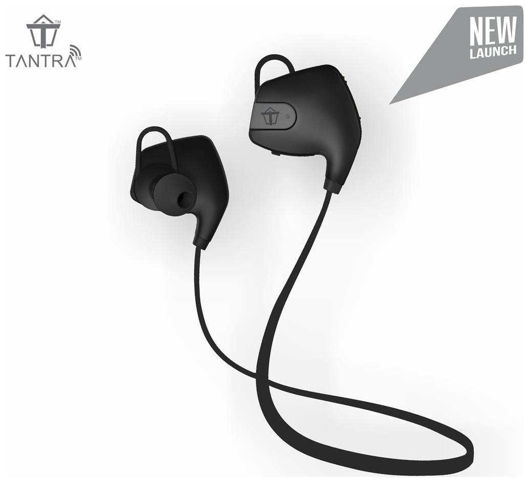 

Tantra Zing Bluetooth 4 1 Wireless Headset with Noise and Echo Cancellation Scratch Resistant Finish Sweat Proof Voice Command Hi-Fi Stereo Sound For All Phones etc