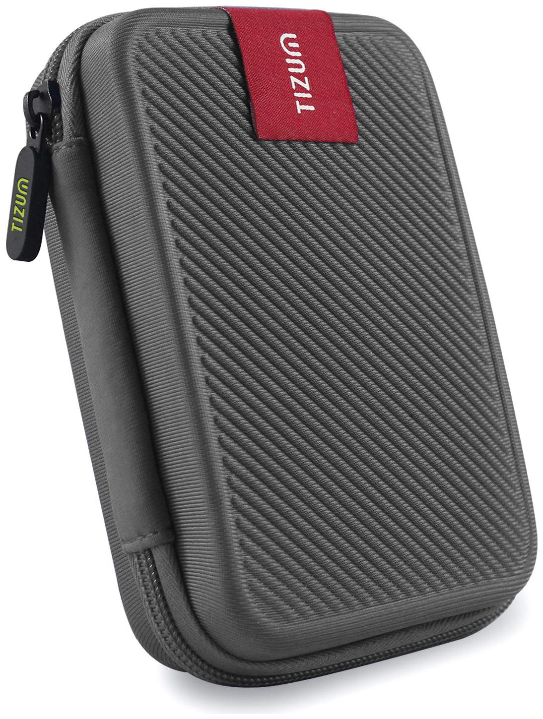 

TIZUM External Hard Drive Case for 2 5-inch Hard Drive - Double Padded (Grey)