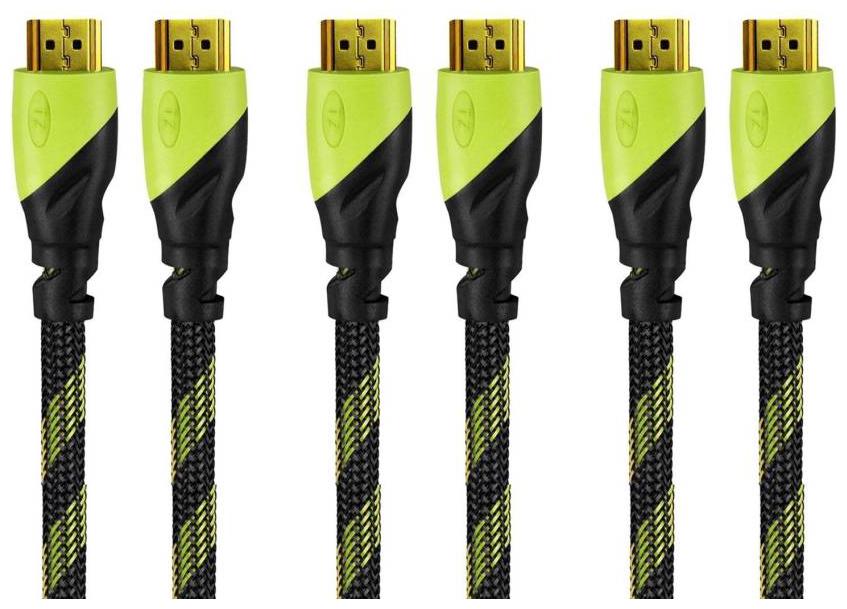 

Tizum HDMI Cable Gold Plated-High Speed Data 10 2Gbps 3D 4K HD 1080P (5 ft 1 5 M X 3) (Pack of 3)