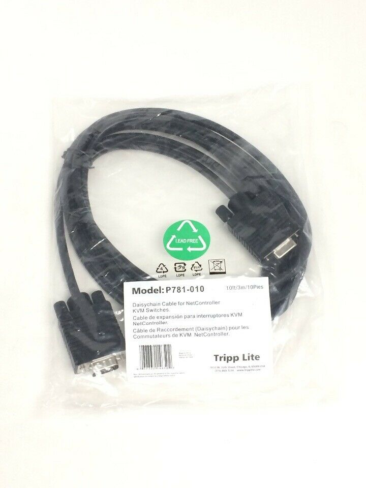 

Tripp Lite 10ft Daisy-Chain Cable For B040 042 Netcontroller Kvm Switches