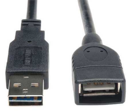 

TRIPP LITE UR024-001 Reversible USB Extension Cable Blck 1 ft