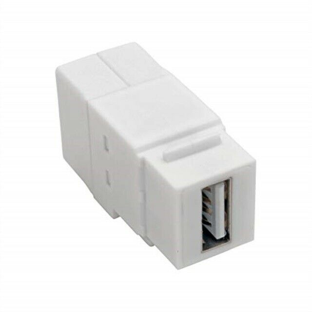 

Tripp Lite U060-000-KP-WH USB 2 0 Panel Mount Coupler Keystone Jack White F F A