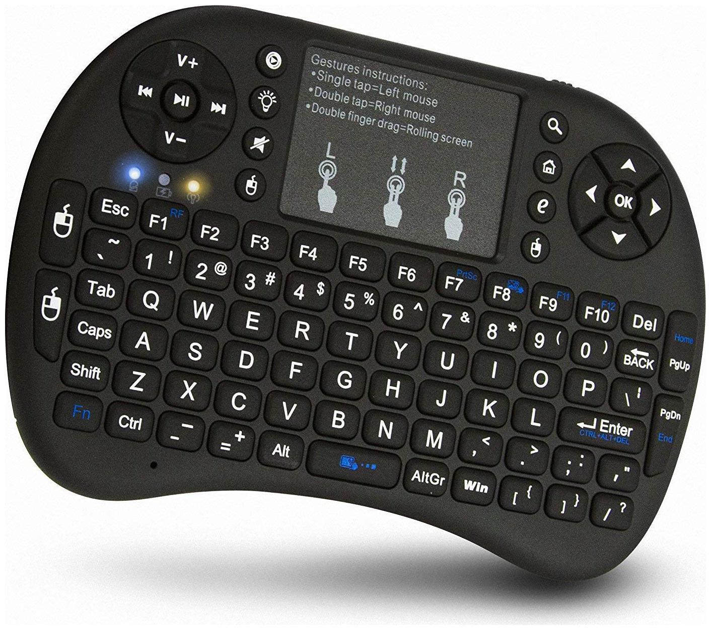 

TSV Mini Wireless Keyboard And Mouse (Touchpad) With Smart Function For Smart Tv Android Tv Box Android iOS Devices (Black)