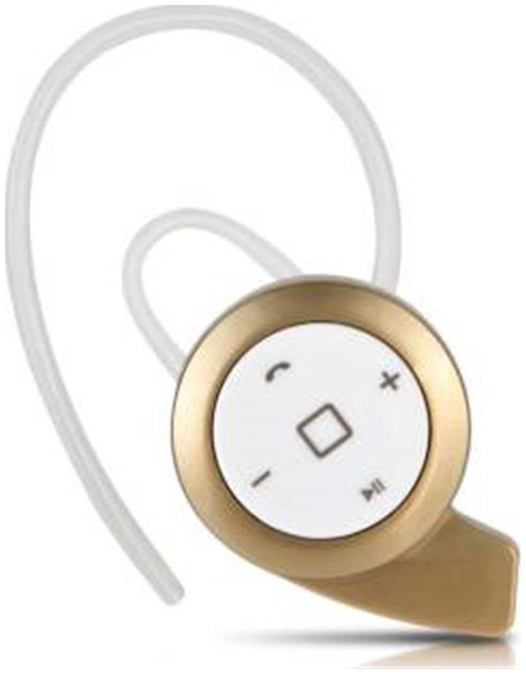 TSV V4.1 Stereo Wireless Mini Whistle Bluetooth Headset With Mic For Handsfree Calling Music Compatible With Samsung Galaxy S9+ Golden