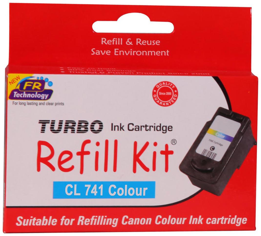 

Turbo Reffill Kit For Canon Cl 741 Color Ink Cartridge (Multi Color)