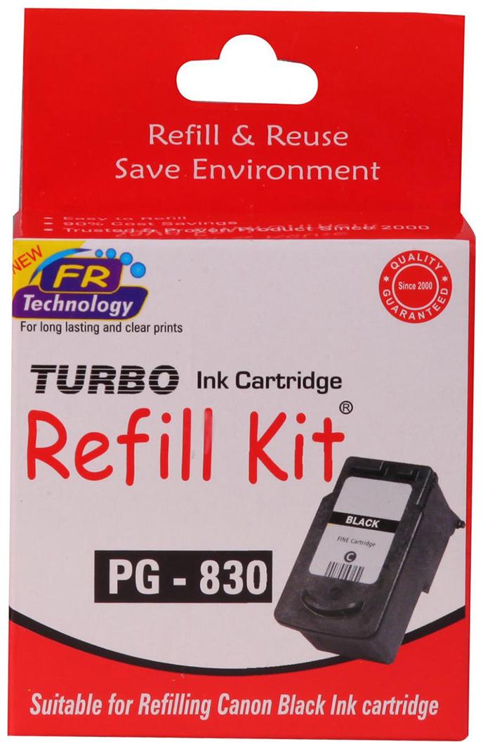 

Turbo Refill Kit For Canon Pg 830 Black Ink Cartridge (Black)