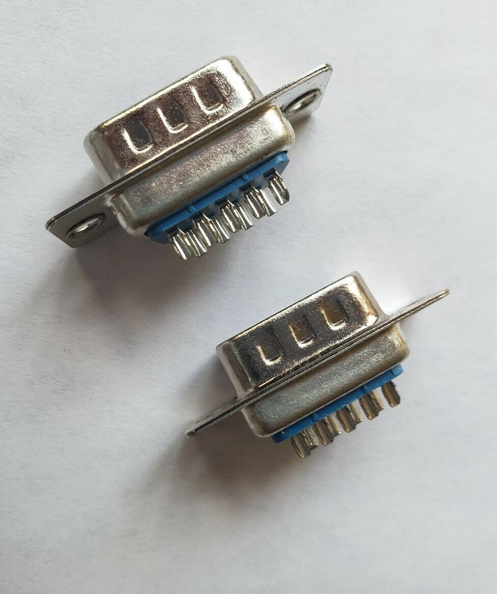 

Two Amphenol 9 Pin DB9 Female Socket Connector
