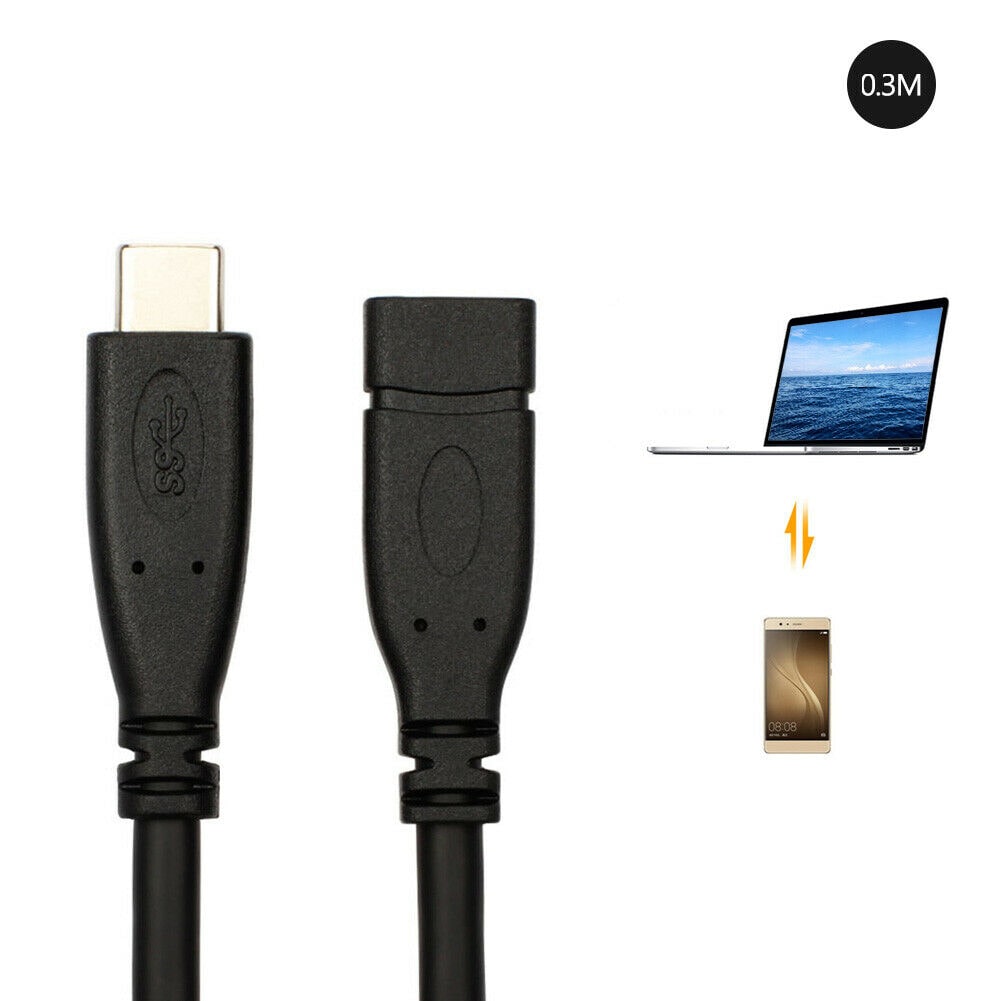 

Type-C USB Extension Cord USB 3 1 USB-C Male To Female Extender Cable Connector