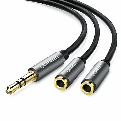 

UGREEN 3 5mm Audio Stereo Y Splitter Extension Cable 3 5mm Male to 2 Port 3 5mm
