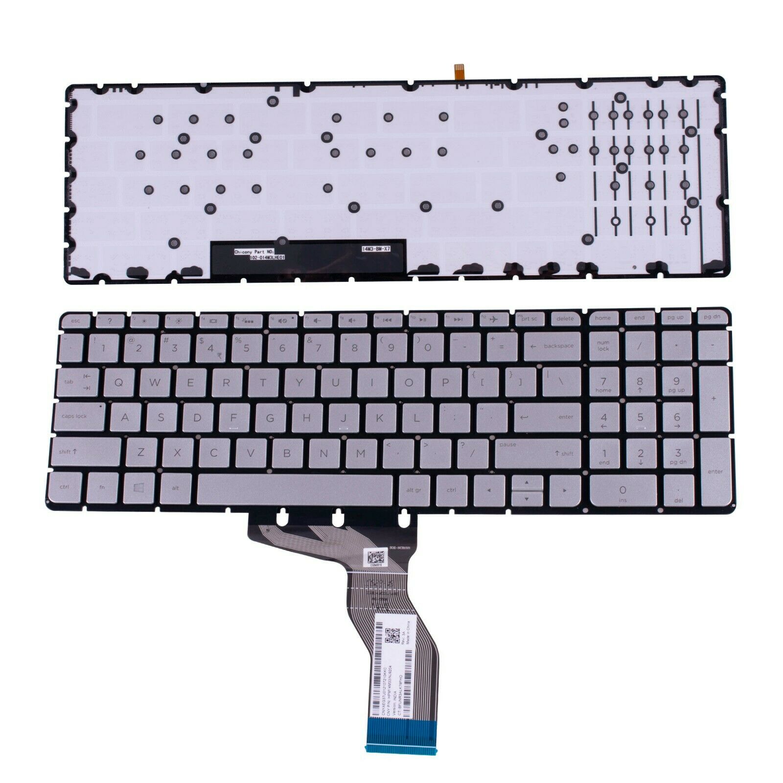 

US New For HP Pavilion 15-BC010NR 15-BC018CA 15-BC047CL 15-BC100 Keyboard Silver