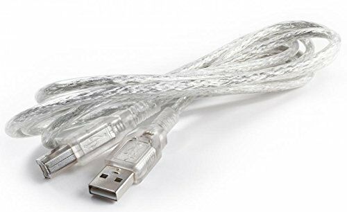 

USB 2 0 Printer Scanner Cable Type A Male to Type B Male (10ft) - Clear
