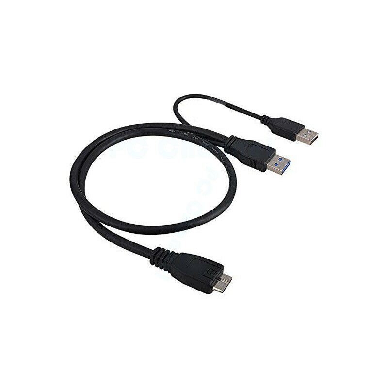 

USB 3 0 A Male to USB 3 0 with 2 0 Male Extral Power Data Y Splitter Cable