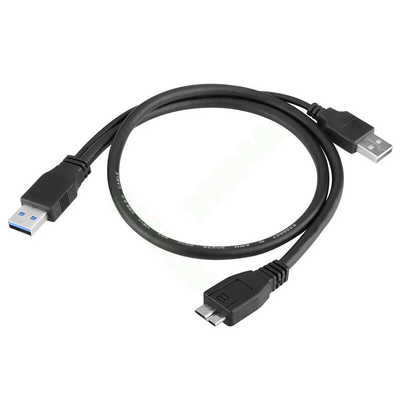 

USB 3 0 A Male to USB 3 0 with 2 0 Male Extral Power Data Y Splitter Cable
