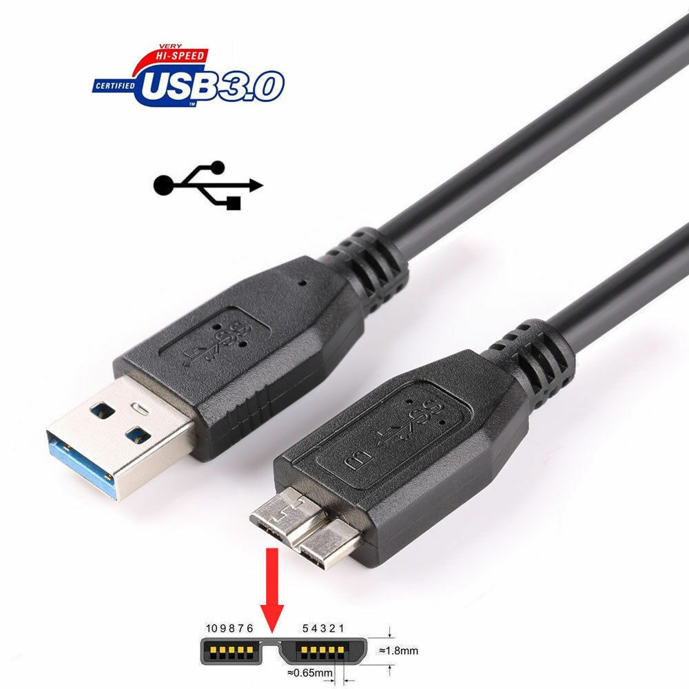 

USB 3 0 CABLE CORD FOR WESTERN DIGITAL WD MY BOOK STUDIO DESKTOP HARD DRIVE HDD
